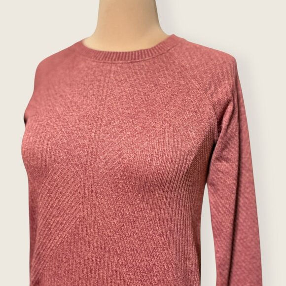 Lululemon Rest Less Pullover 6 Knit Mulled Wine Pink Savannah Long Sleeve - Picture 5 of 10